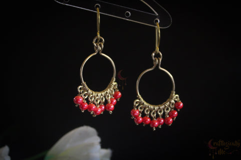 Loop and Drop Earrings – Handmade Wire Wrapped Dangle Jewelry