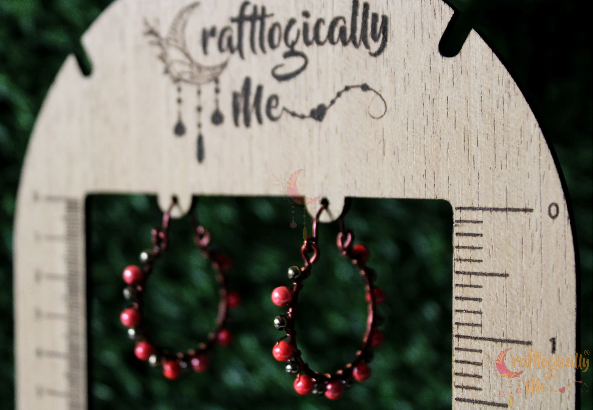 Handcrafted Hoops with Multicolor Beads -Wire Colorful Earrings