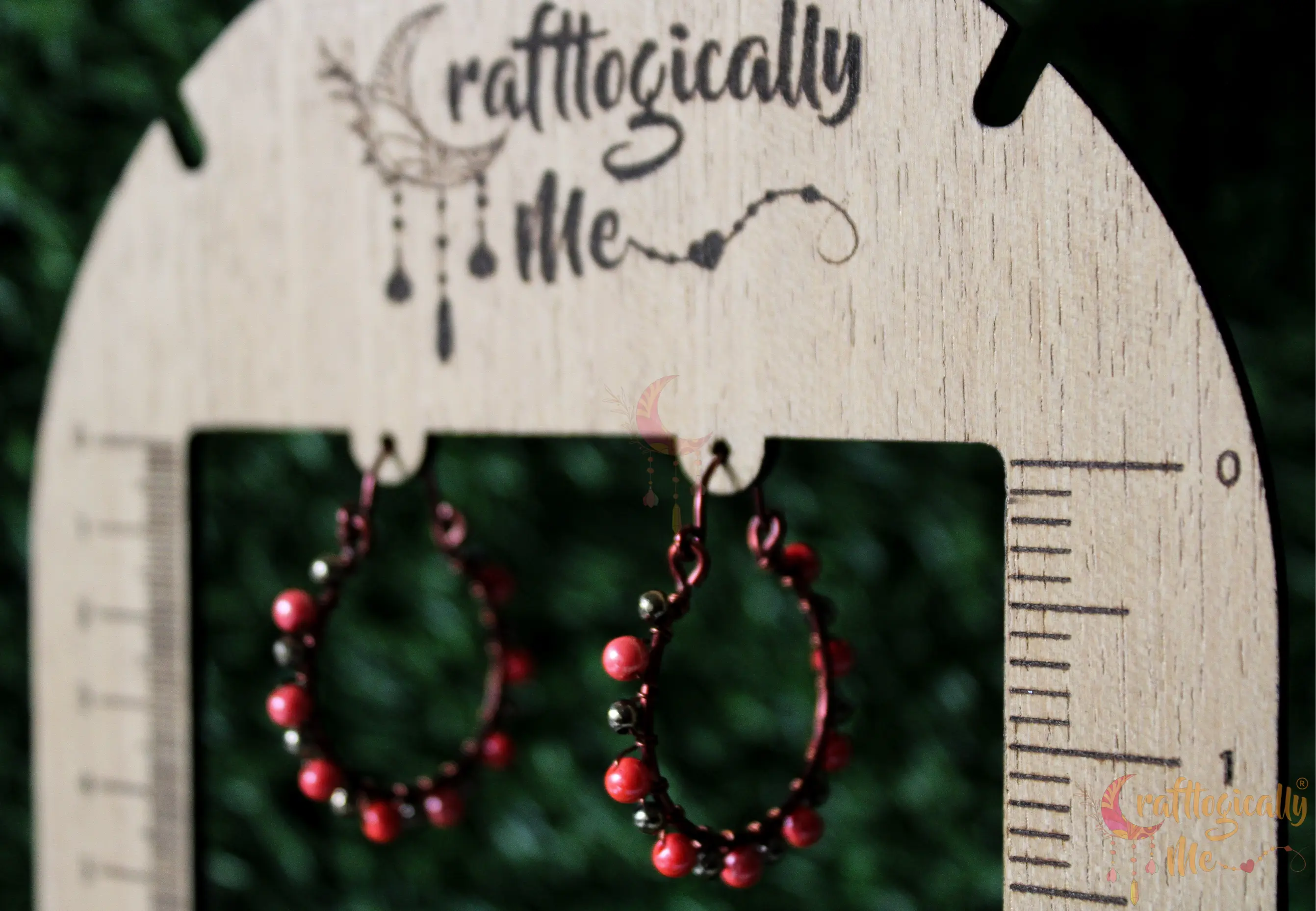 Handcrafted Hoops with Multicolor Beads -Wire Colorful Earrings