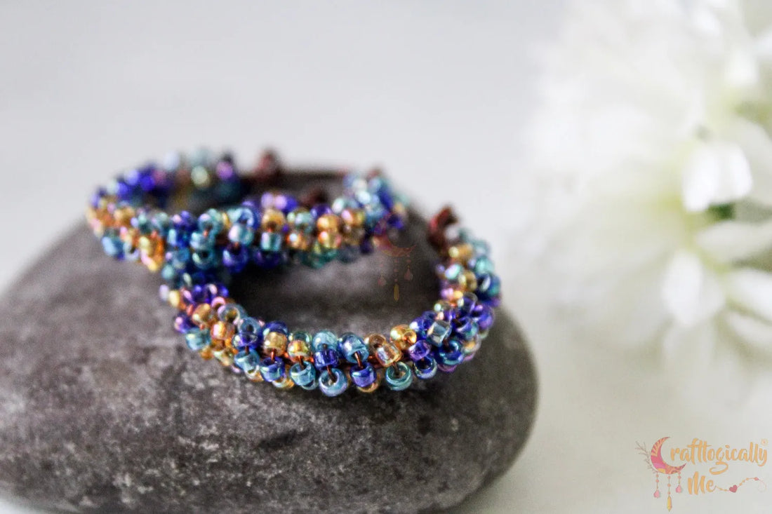Seed Bead Hoops Earrings – Handmade Wire Jewelry