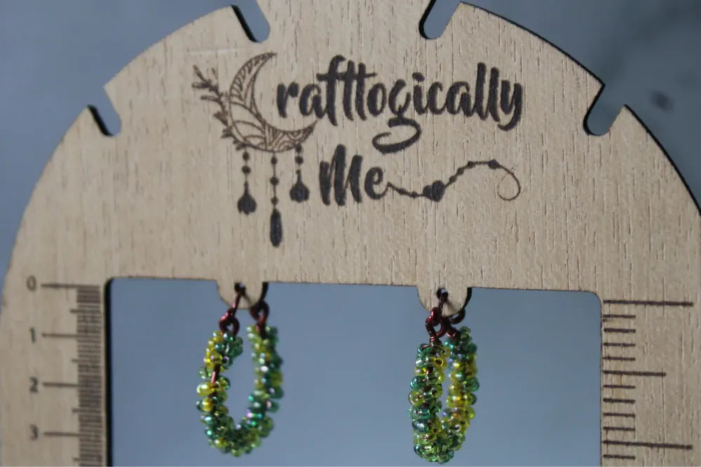 Seed Bead Hoops Earrings – Handmade Wire Jewelry