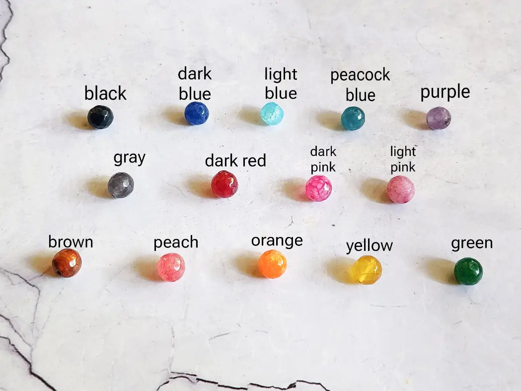 S Drop Agate Bead Earrings – Handmade Wire Jewelry