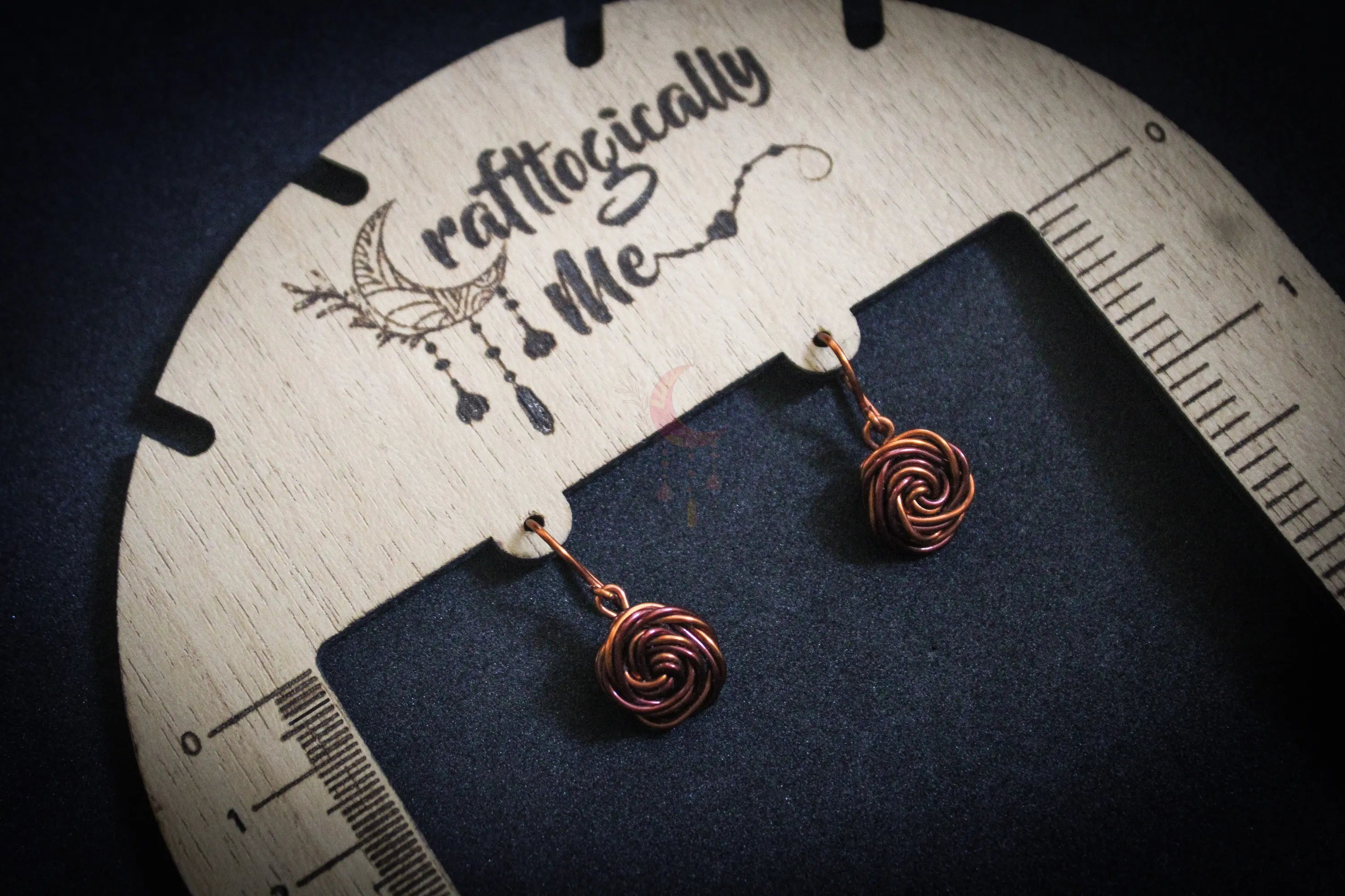 Rose Dual Copper Earrings – Handmade Anti-Tarnish Copper Jewelry