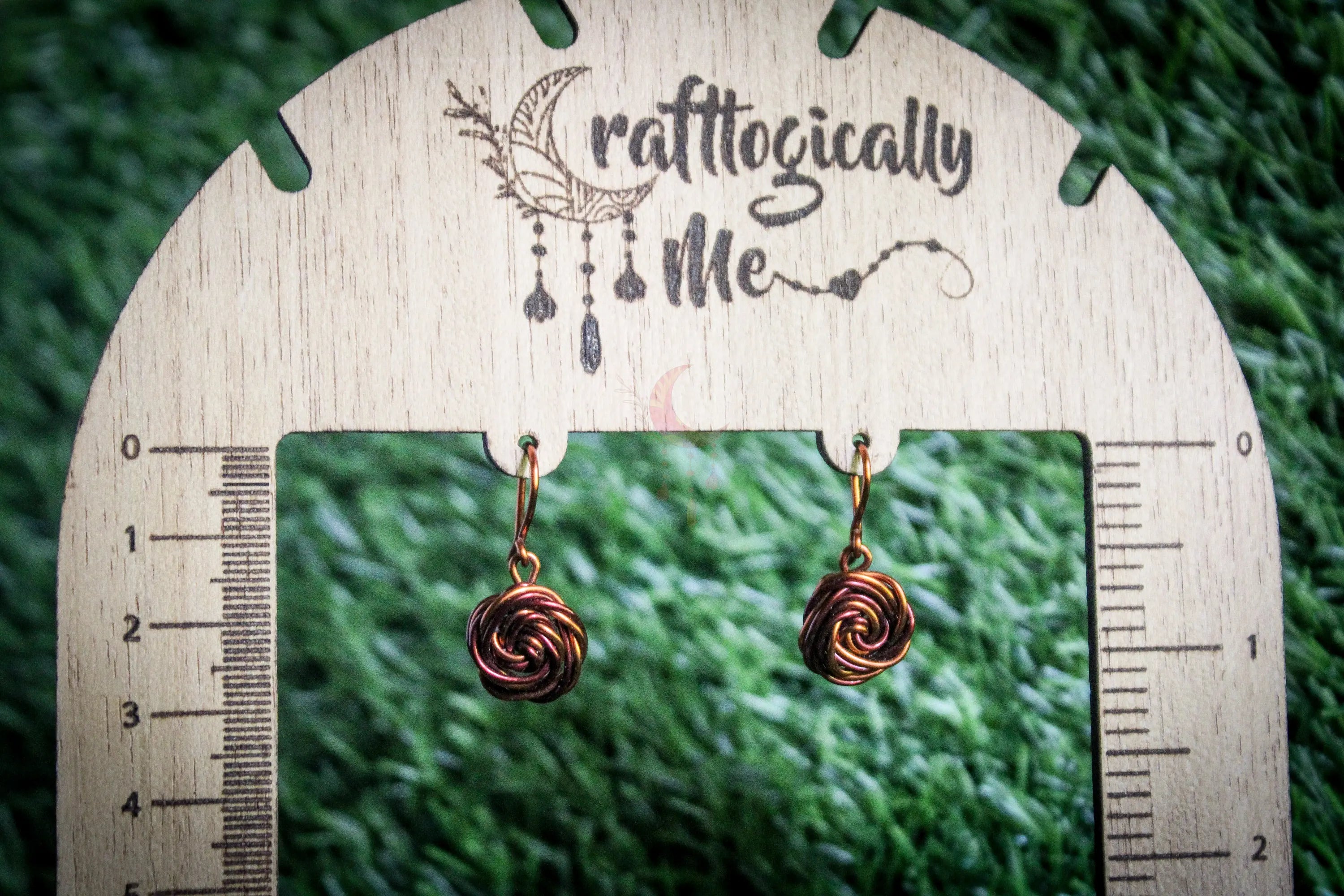 Rose Dual Copper Earrings – Handmade Anti-Tarnish Copper Jewelry