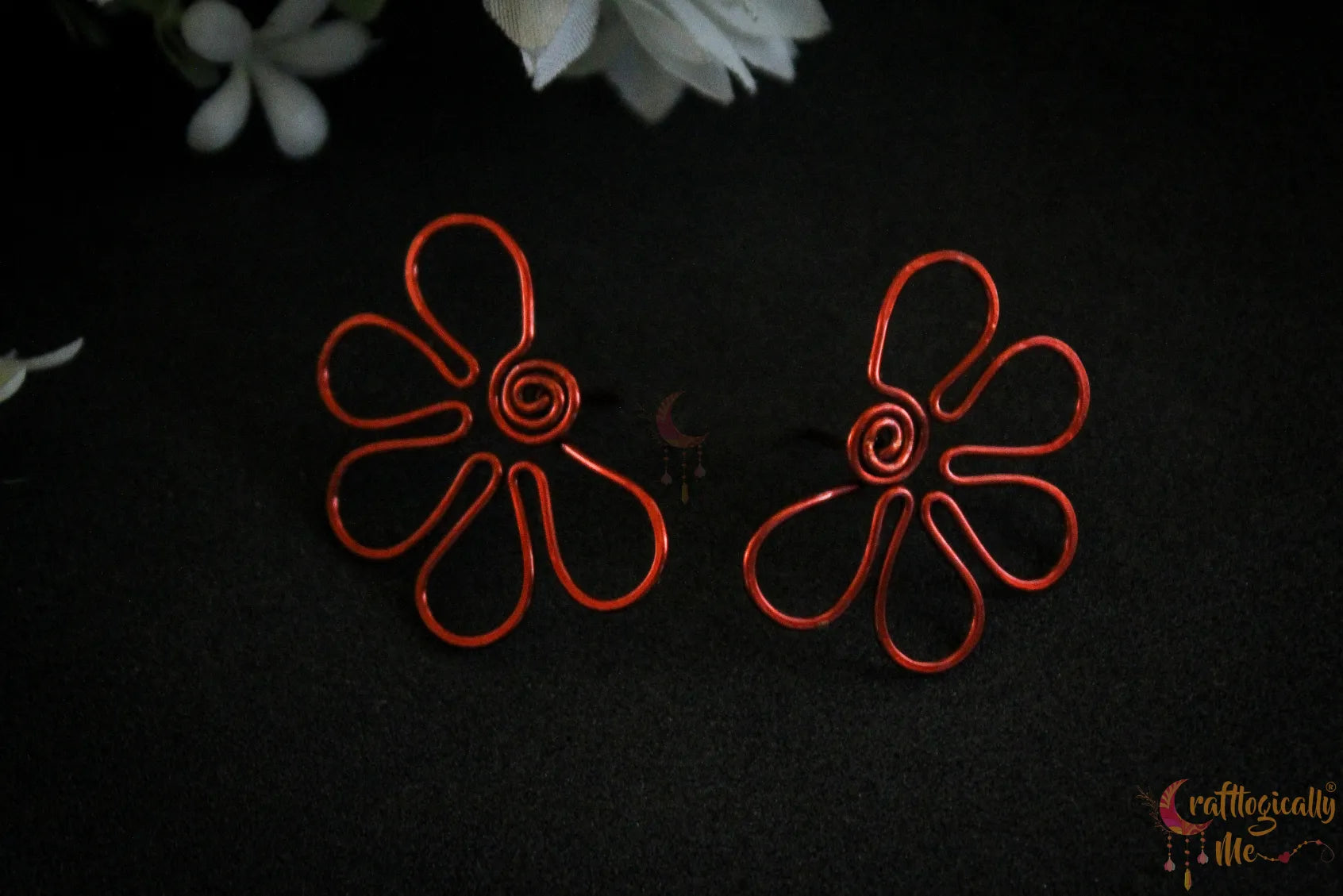 Bloom Spiral Stud Earrings – Handmade Anti-Tarnish Copper Jewelry