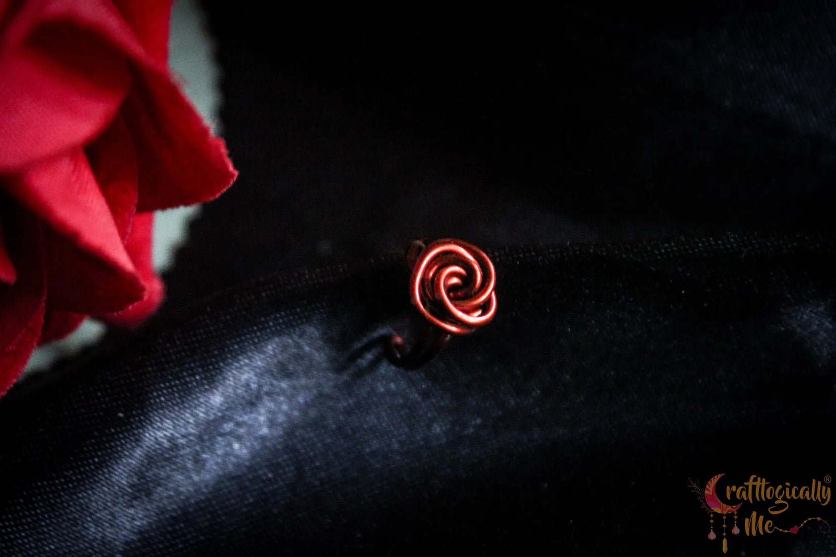 Rose Ear Cuff – Handmade Anti-Tarnish Copper Jewelry