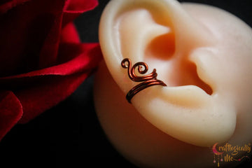 Swirly Ear Cuff – Handmade Anti-Tarnish Copper Jewelry