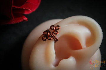 Tri Flower Ear Cuff – Handmade Anti-Tarnish Copper Jewelry