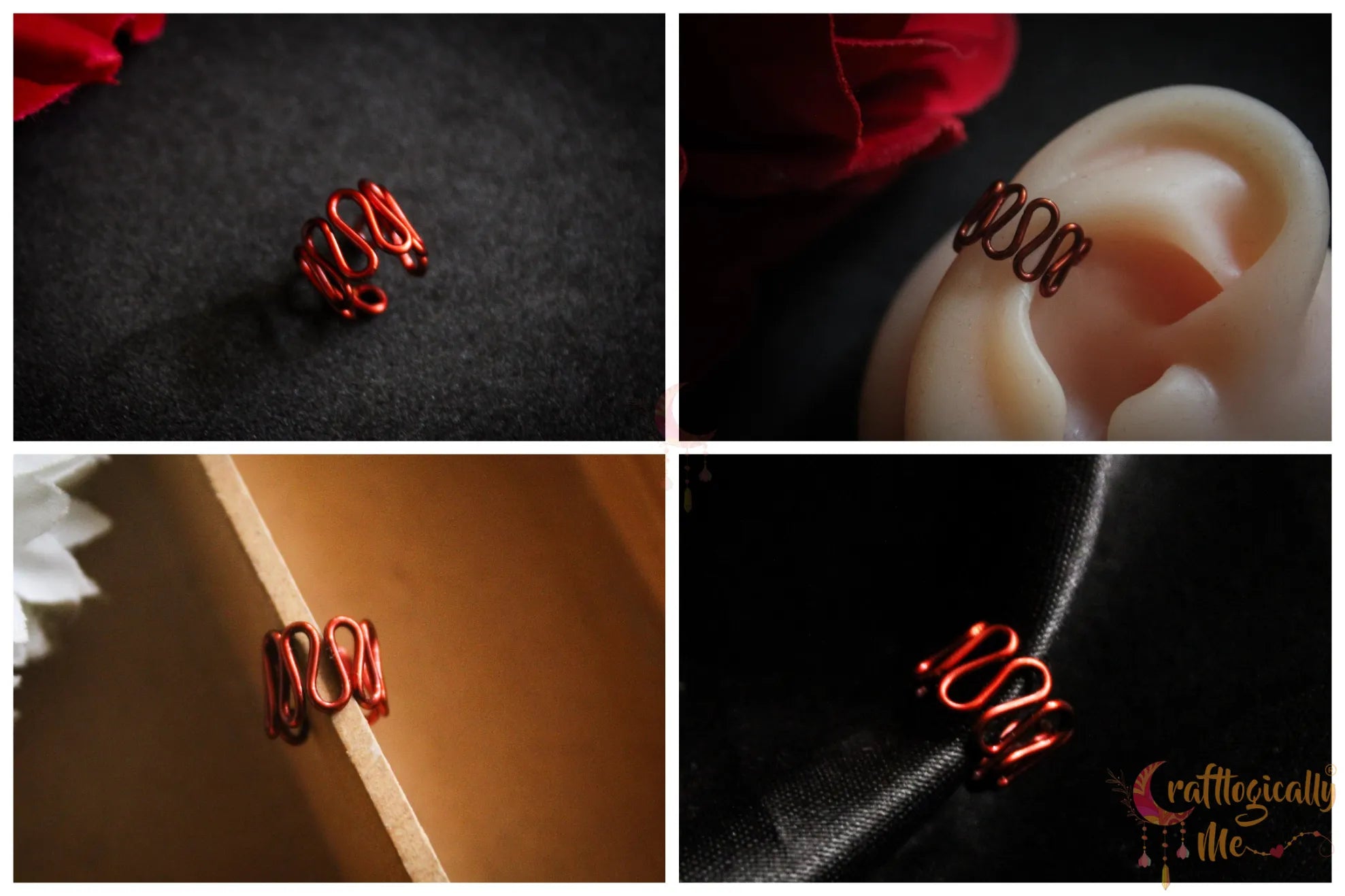 Zig-Zag Ear Cuff – Handmade Anti-Tarnish Copper Jewelry