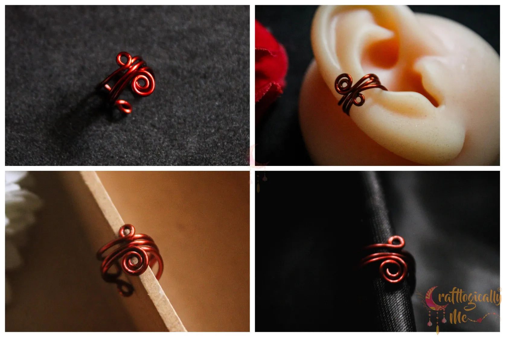 Layered Ear Cuff – Handmade Anti-Tarnish Copper Jewelry
