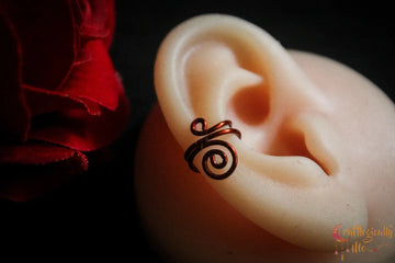 Big Swirl Ear Cuff – Handmade Anti-Tarnish Copper Jewelry
