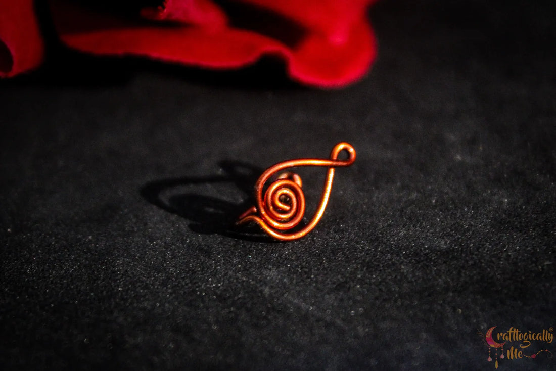 Swirl Tear Drop Ear Cuff – Handmade Anti-Tarnish Copper Jewelry