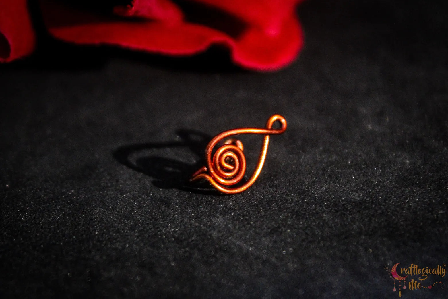 Swirl Tear Drop Ear Cuff – Handmade Anti-Tarnish Copper Jewelry