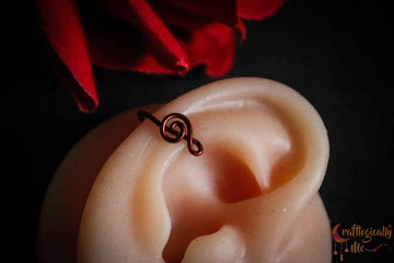 Harmony Swirl Ear Cuff – Handmade Anti-Tarnish Copper Jewelry