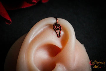 Spiral Comet Ear Cuff – Handmade Anti-Tarnish Copper Jewelry