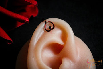 Heart Ear Cuff – Handmade Anti-Tarnish Copper Jewelry