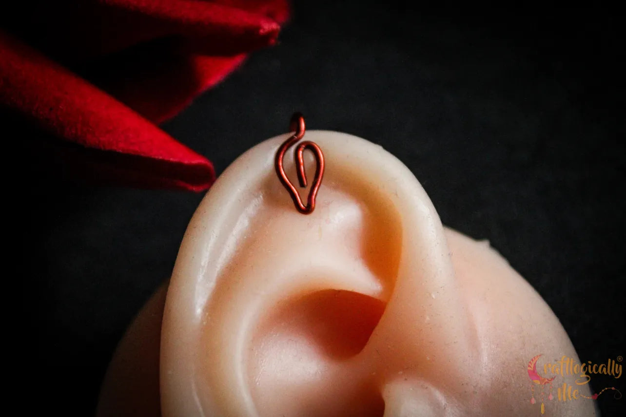 Leaf Ear Cuff – Handmade Anti-Tarnish Copper Jewelry