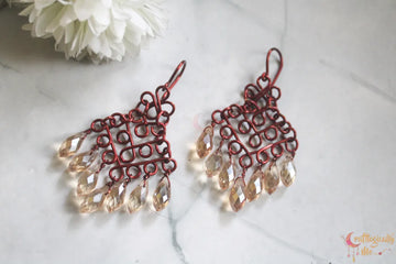 Bollywood Style Golden Infinite Loop Earrings – Handmade Anti-Tarnish Copper Jewelry