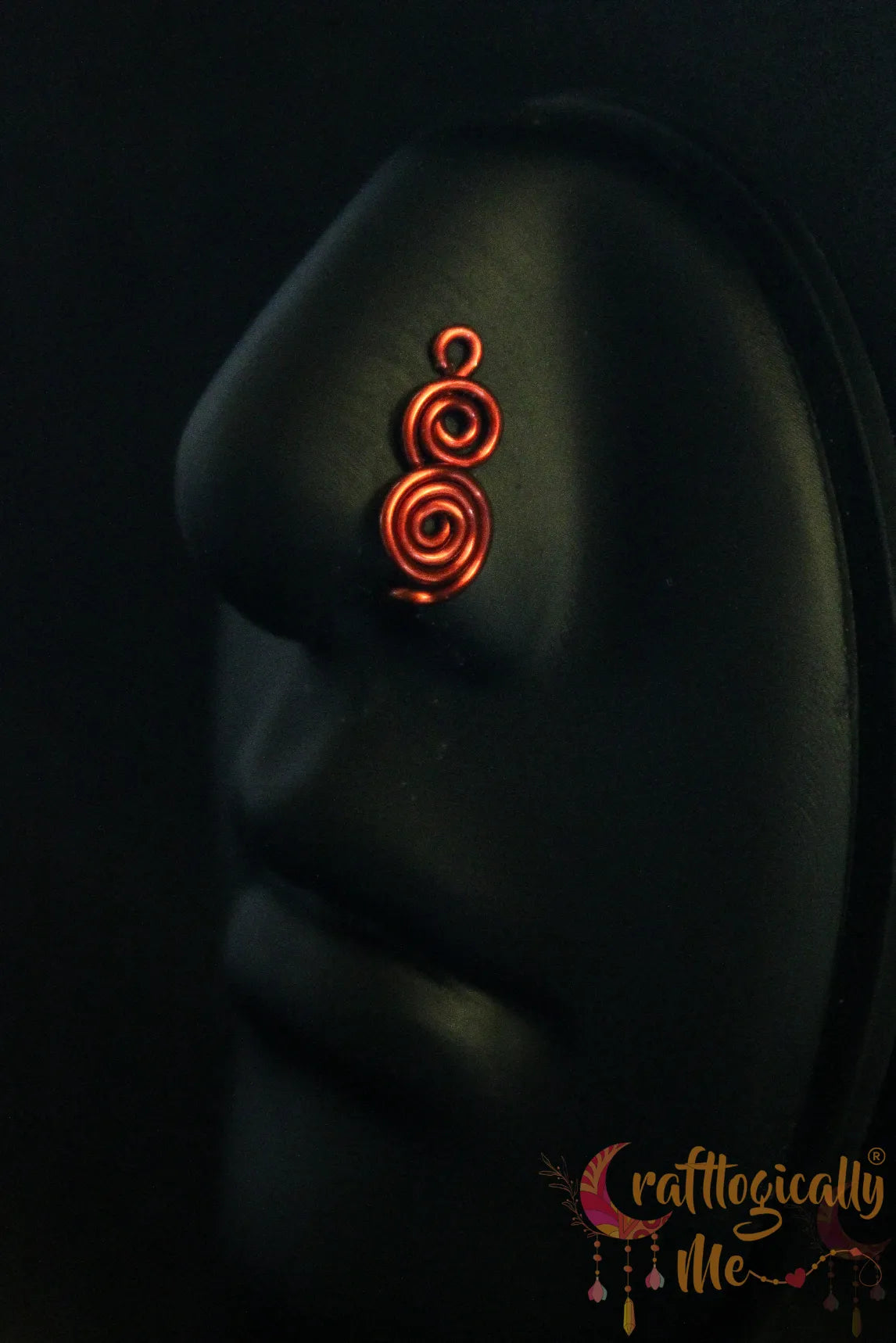 Double Swirl Nose Cuff – Handmade Anti-Tarnish Copper Jewelry