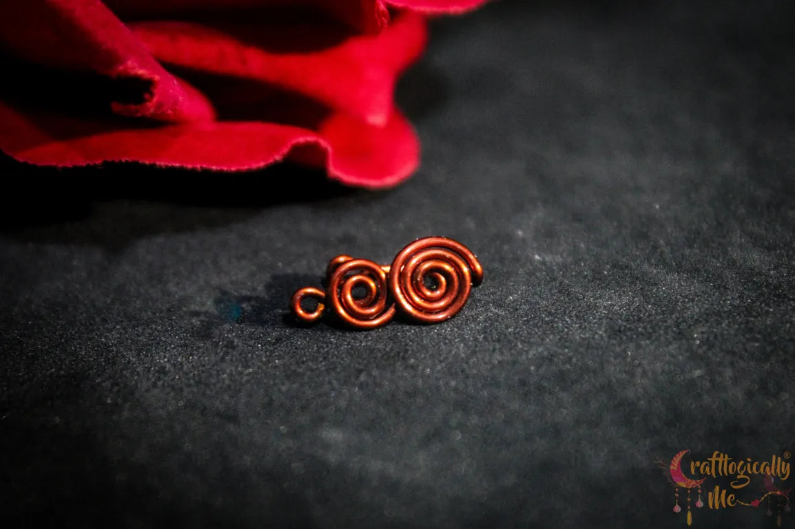 Double Swirl Nose Cuff – Handmade Anti-Tarnish Copper Jewelry