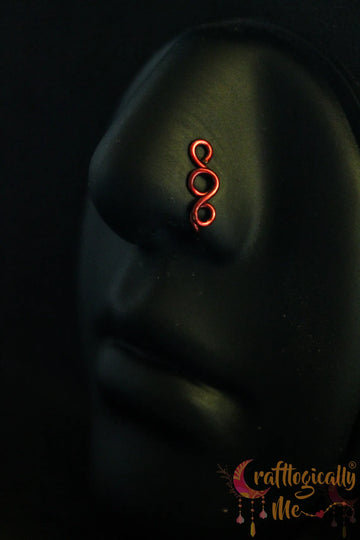 Infinite Loop Nose Cuff – Handmade Anti-Tarnish Copper Jewelry