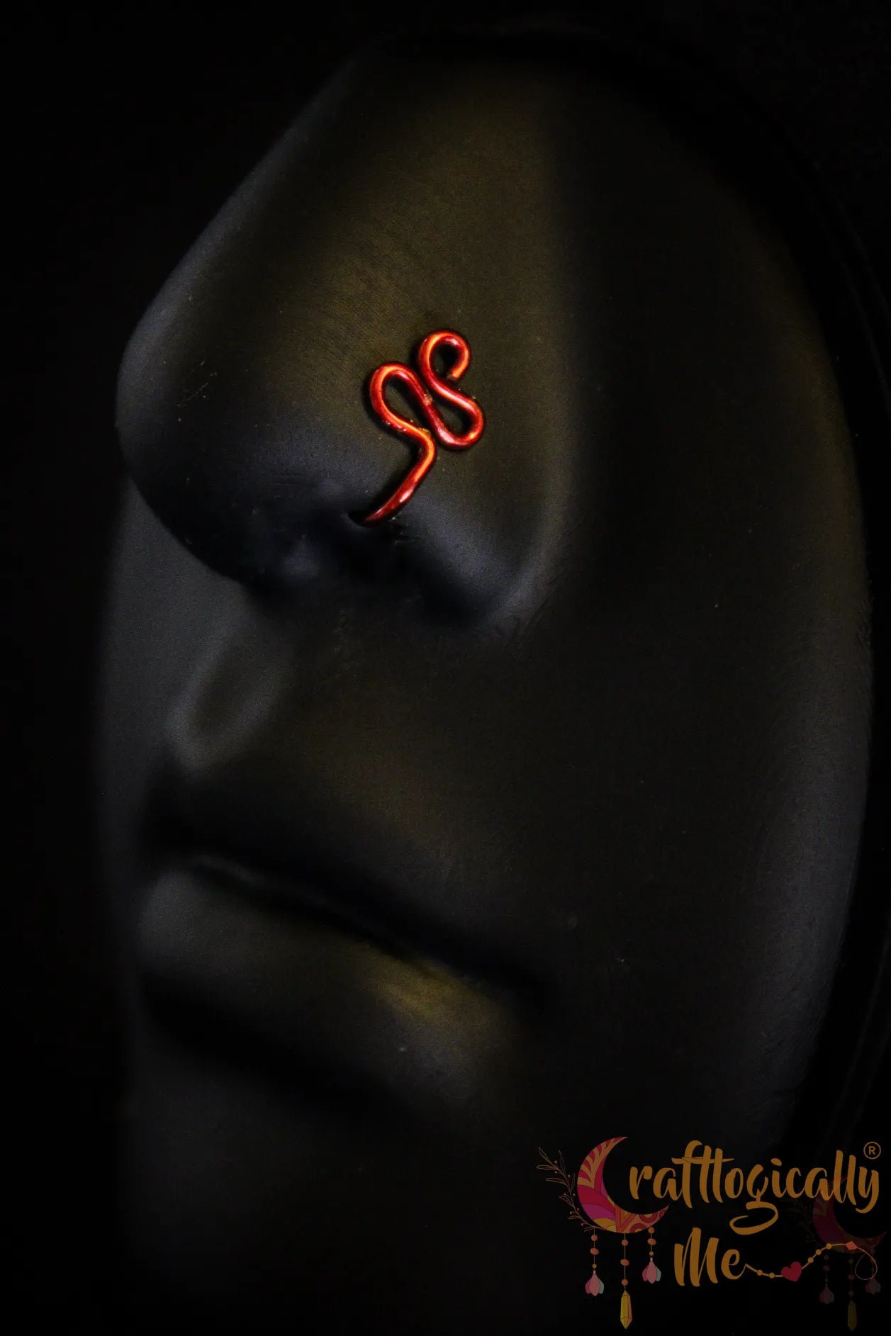 Serpentine Nose Cuff – Handmade Anti-Tarnish Copper Jewelry