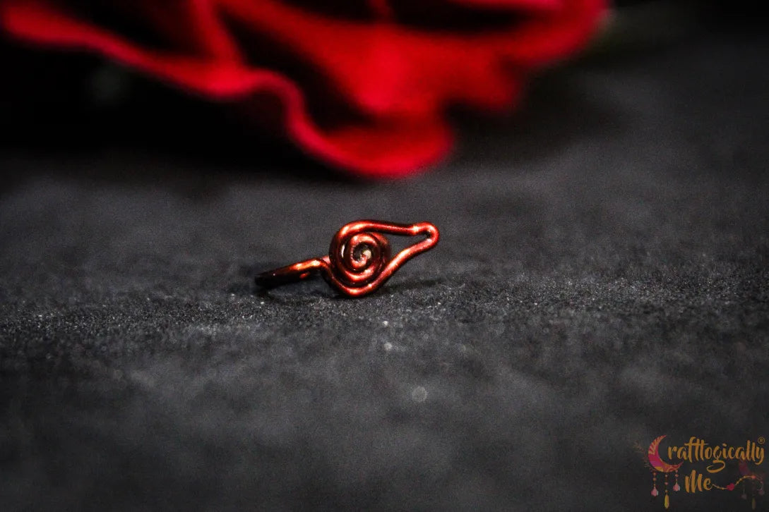 Spiral Leaf Nose Cuff – Handmade Anti-Tarnish Copper Jewelry