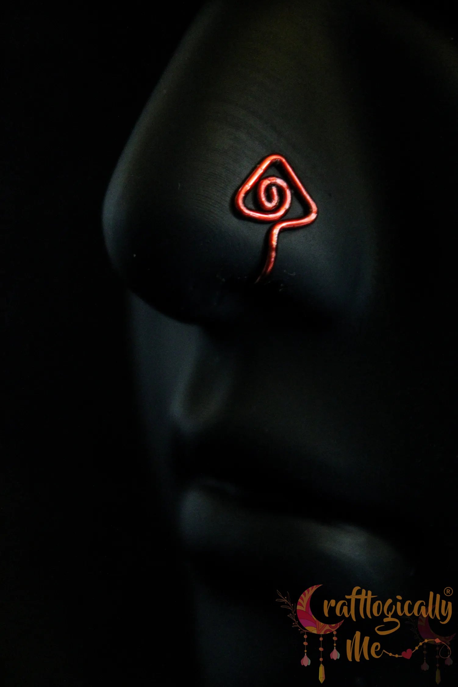 Triangle Spiral Nose Cuff – Handmade Anti-Tarnish Copper Jewelry