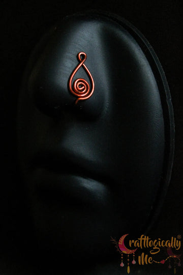 Spiral Drop Nose Cuff – Handmade Anti-Tarnish Copper Jewelry