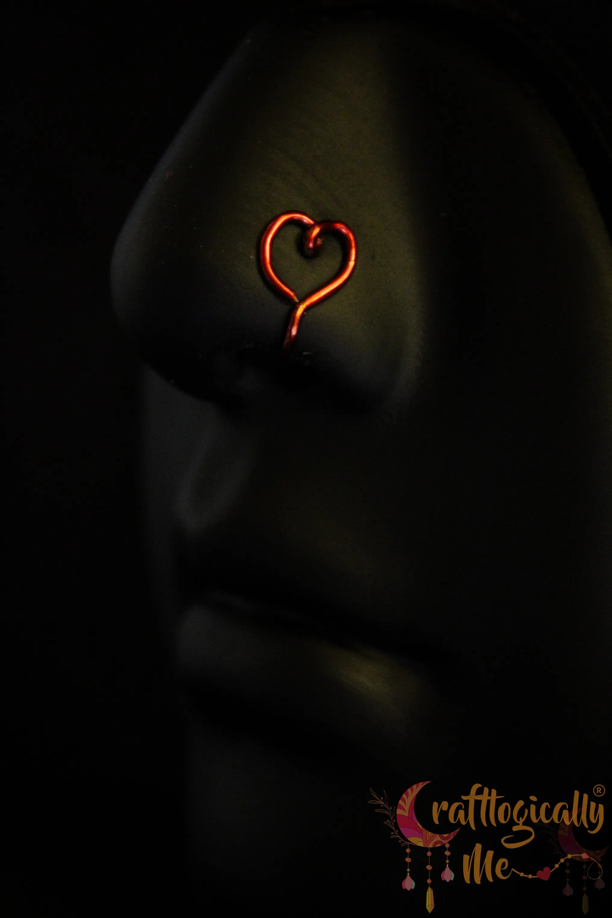 Heart Whisper Nose Cuff – Handmade Anti-Tarnish Copper Jewelry