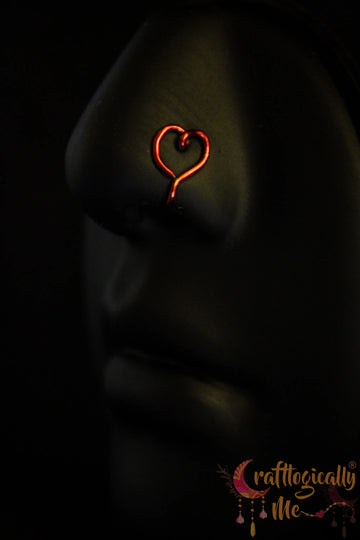 Heart Whisper Nose Cuff – Handmade Anti-Tarnish Copper Jewelry