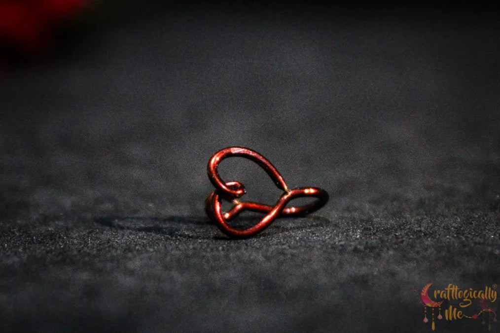 Heart Whisper Nose Cuff – Handmade Anti-Tarnish Copper Jewelry
