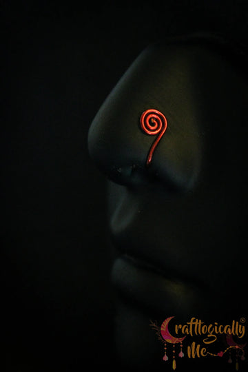 Spiral Whisper Nose Cuff – Handmade Anti-Tarnish Copper Jewelry