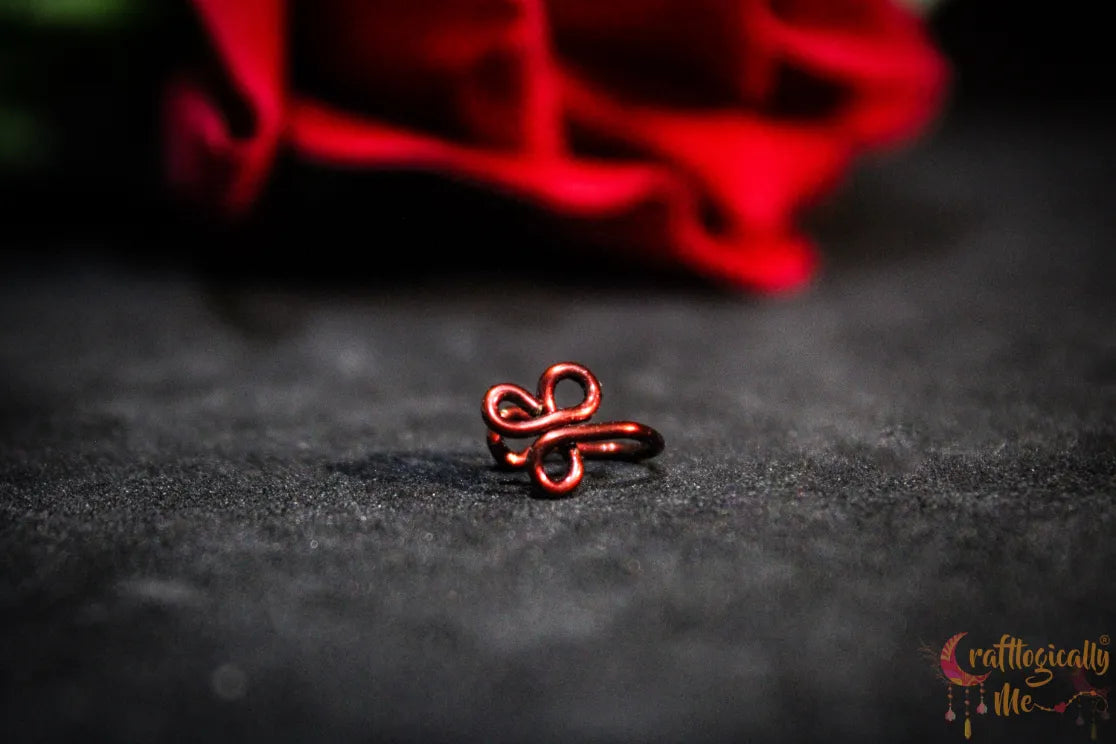 Lucky Clover Nose Cuff – Handmade Anti-Tarnish Copper Jewelry