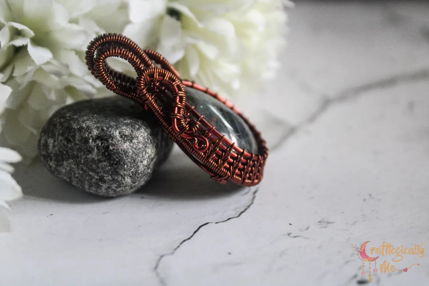 Multi-Flash Labradorite Gemstone Drop Wrap Pendant – Handmade Wire Wrapped Jewelry