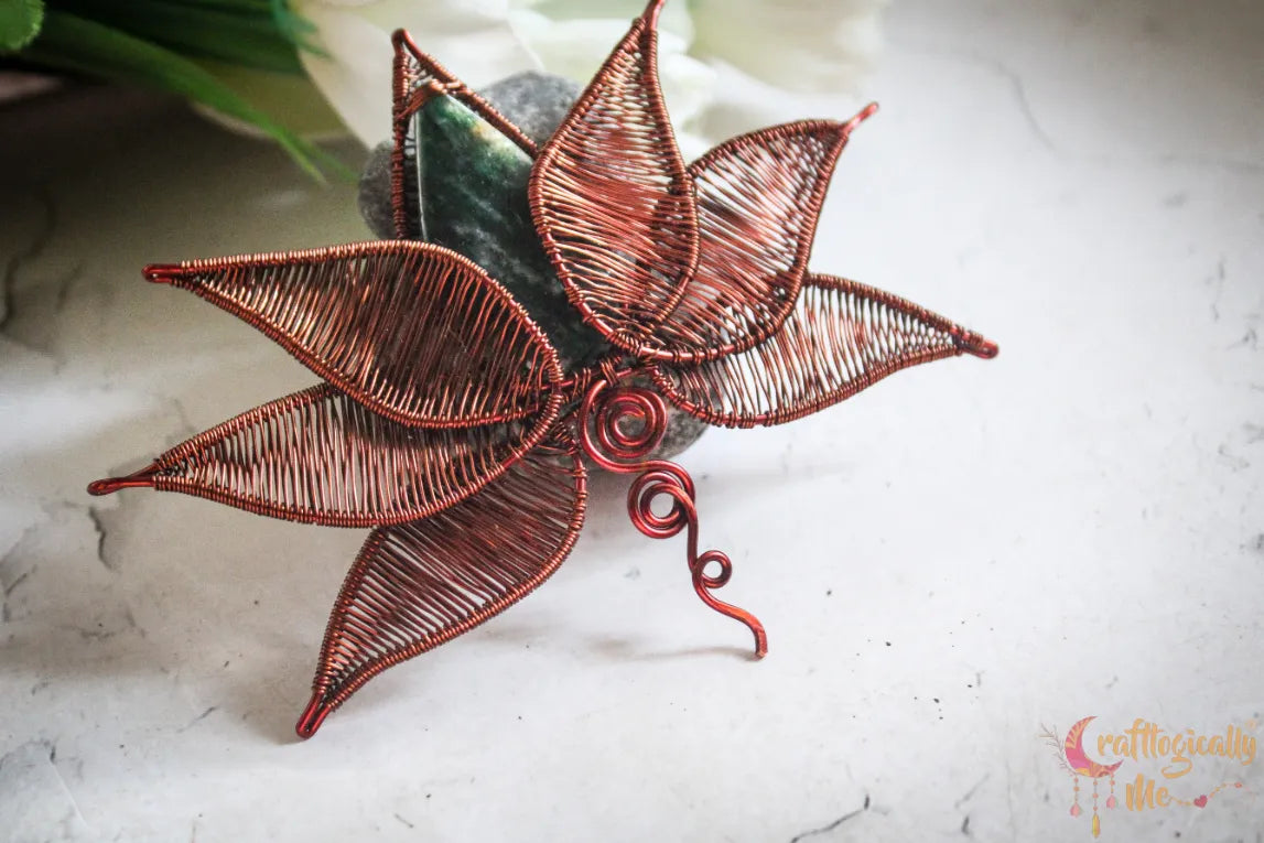 Green Aventurine Lotus Signature Pendant Set – Handmade Wire Wrapped Jewelry