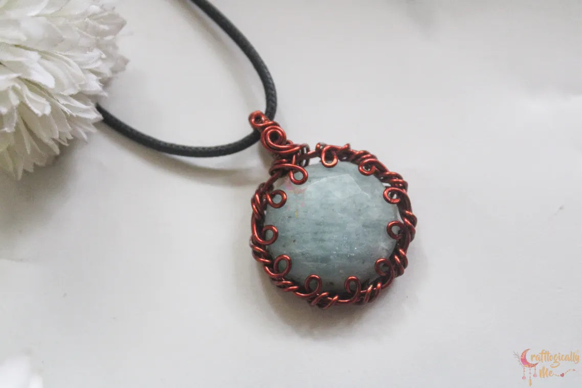 Aquamarine 4-in-1 Gemstone Necklace | Anti-Tarnish Copper Jewelry