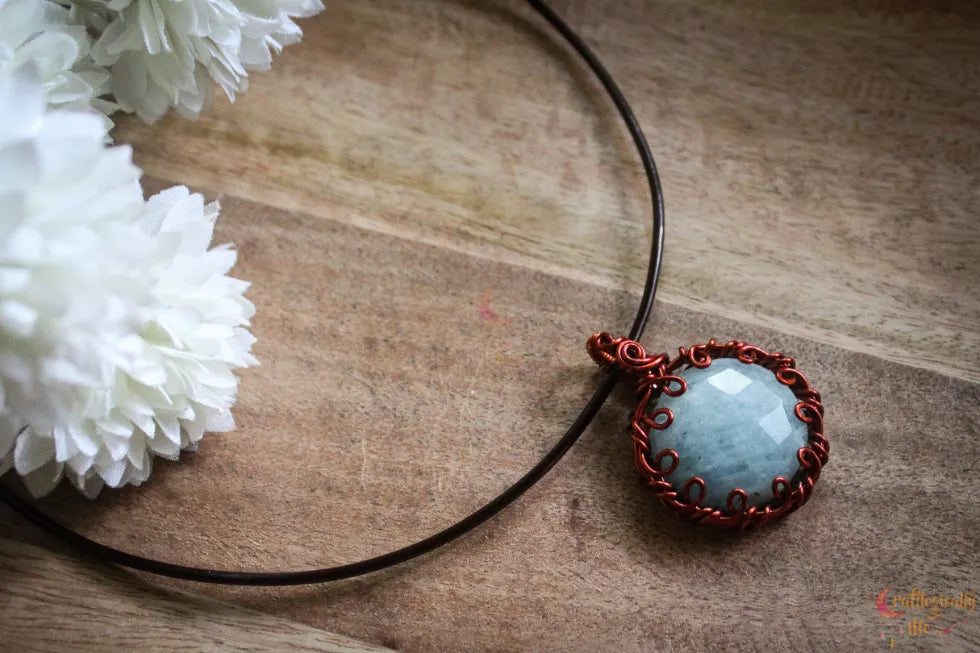 Aquamarine 4-in-1 Gemstone Necklace | Anti-Tarnish Copper Jewelry