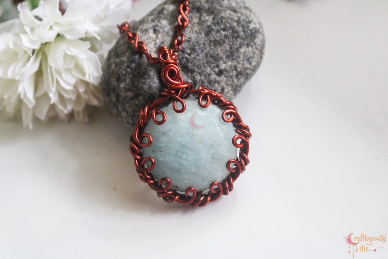 Aquamarine 4-in-1 Gemstone Necklace | Anti-Tarnish Copper Jewelry