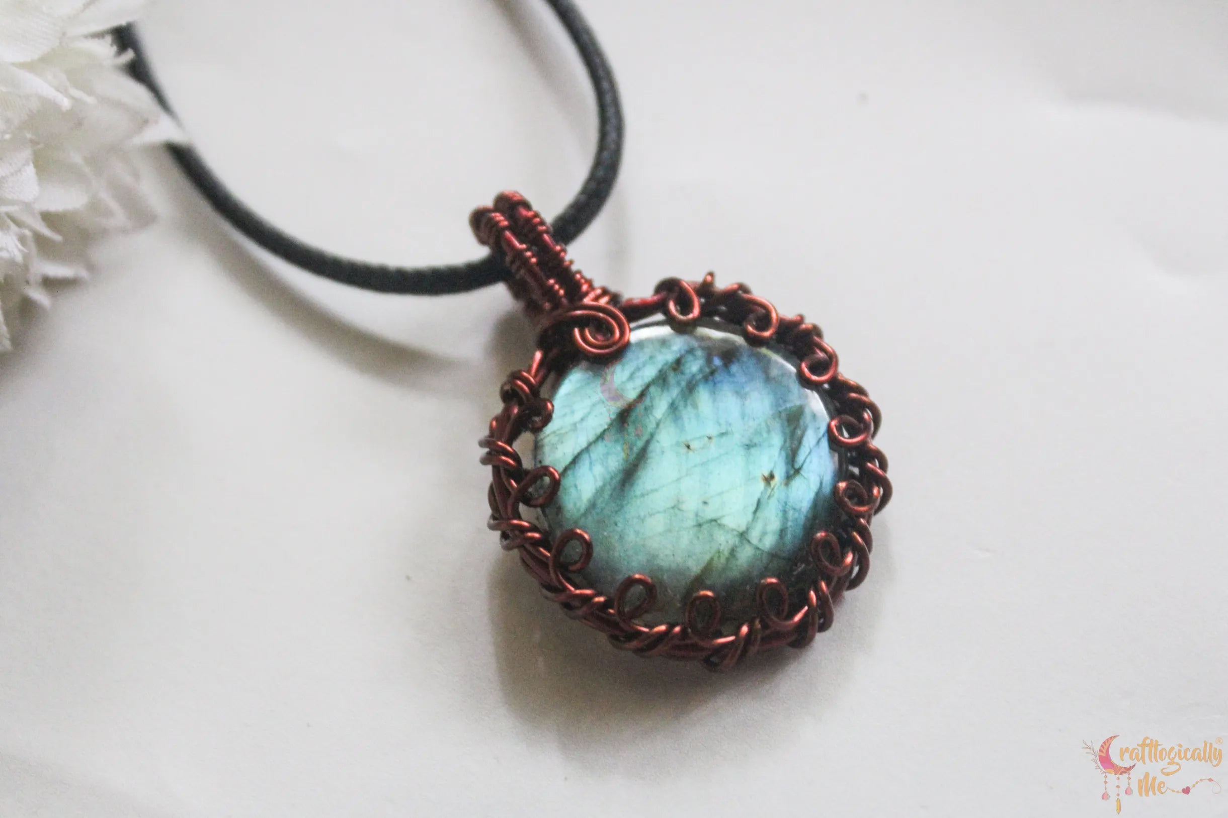 Blue Labradorite Gemstone 4-in-1 Necklace | Anti-Tarnish Copper Jewelry