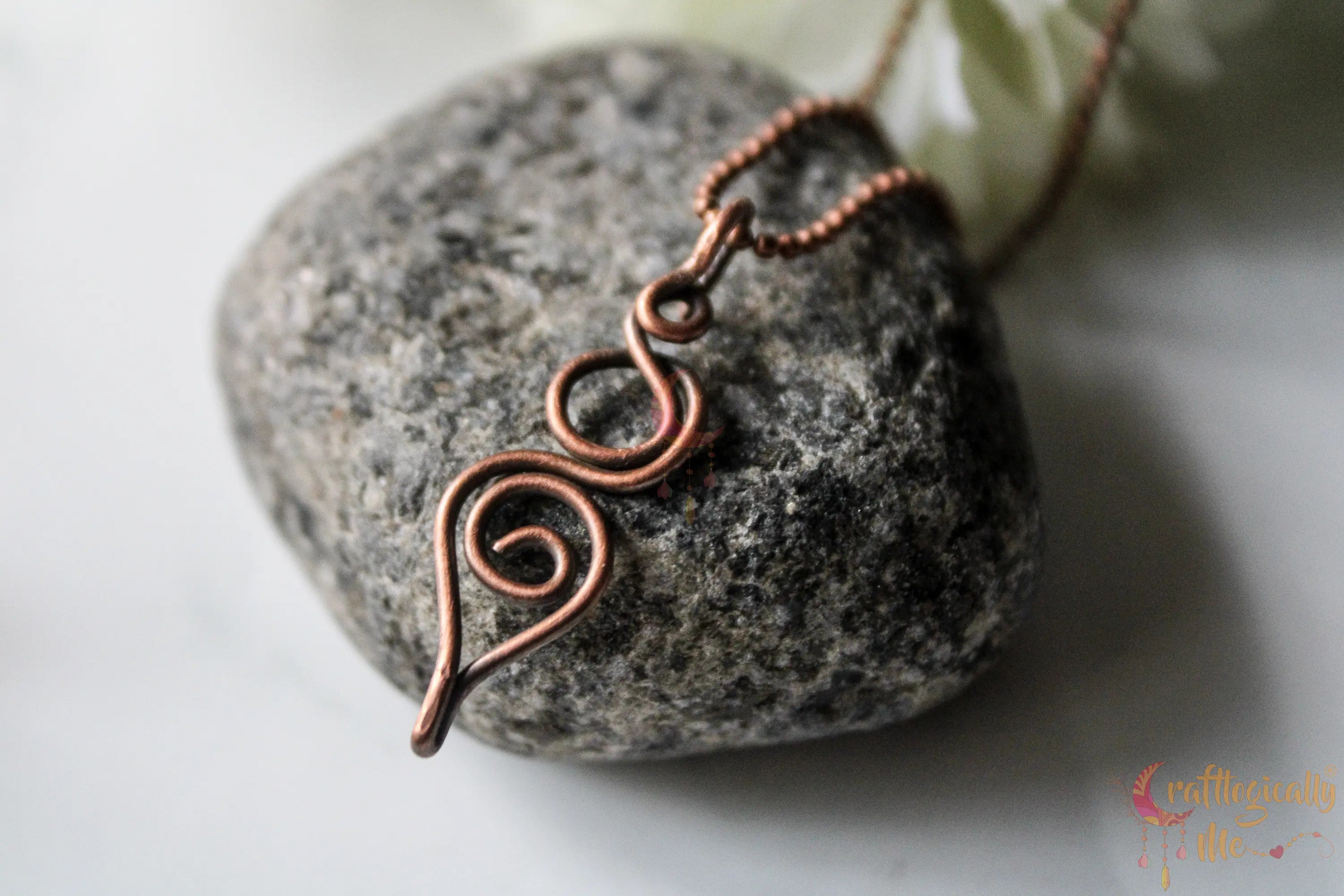 Swirly Loop Pendant – Handmade Wire Art Jewelry