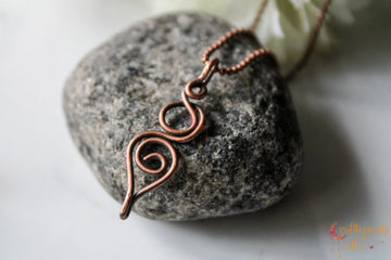 Swirly Loop Pendant – Handmade Wire Art Jewelry