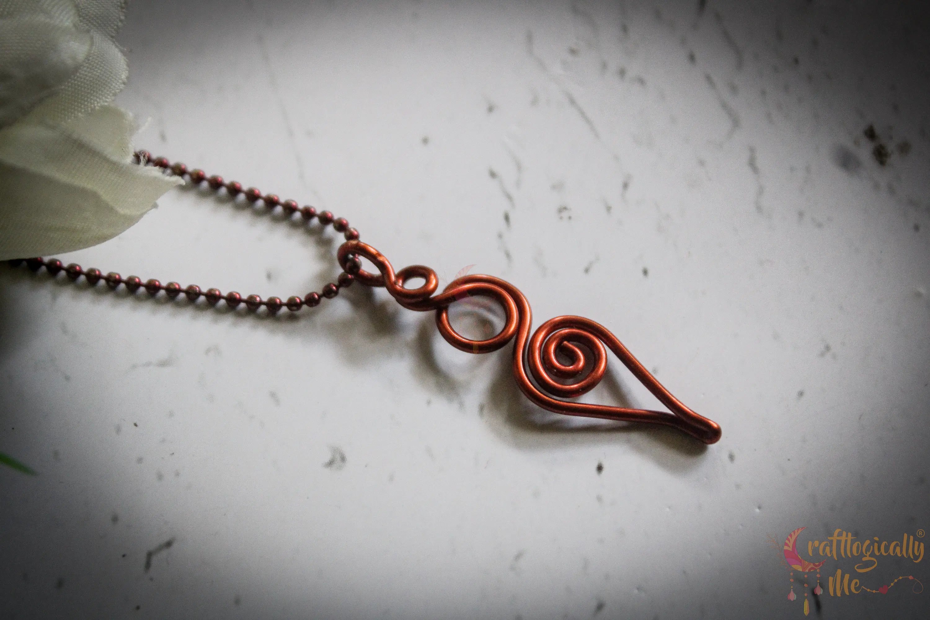 Swirly Loop Pendant – Handmade Wire Art Jewelry