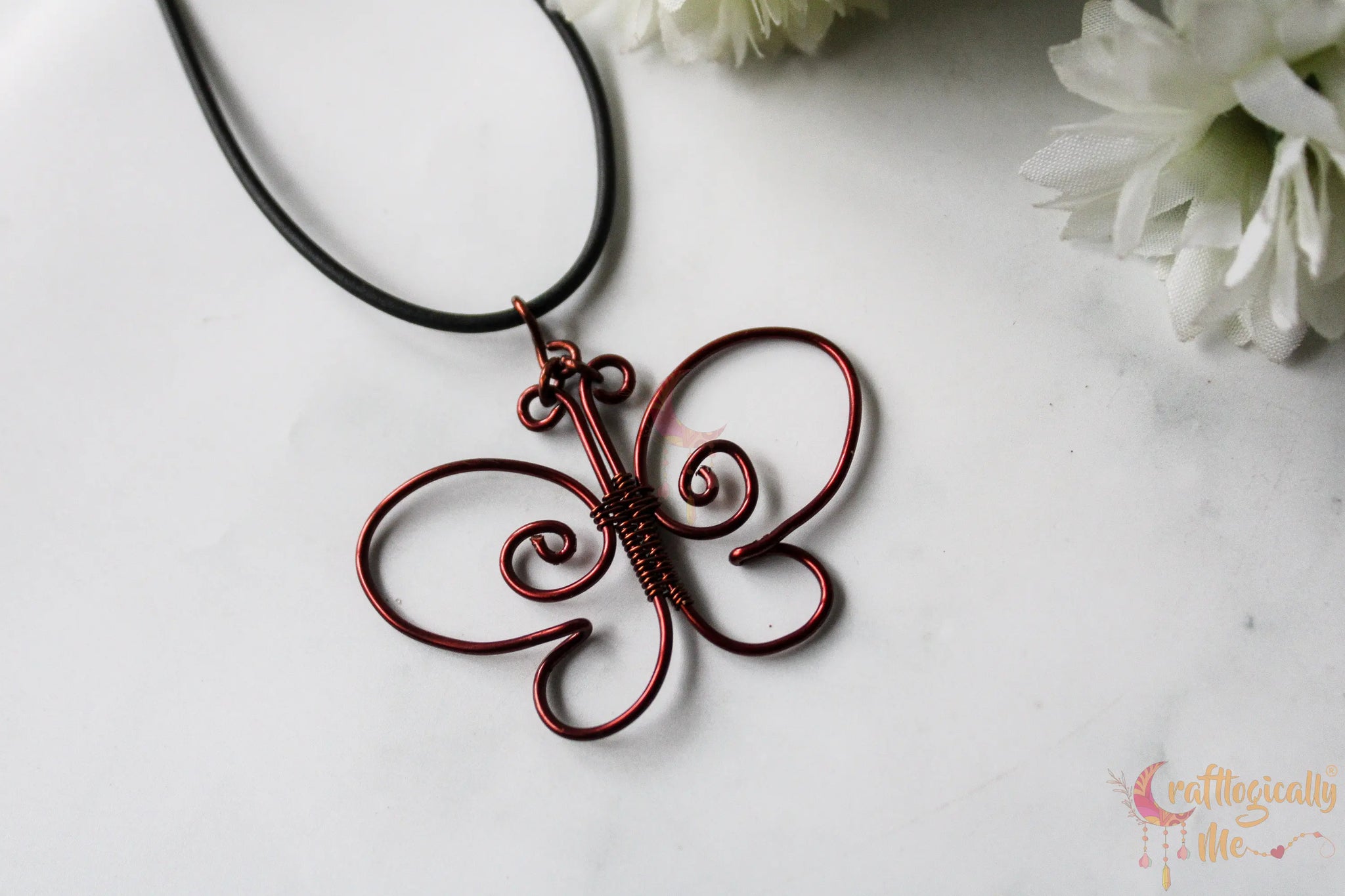 Butterfly Pendant – Handmade Wire Art Jewelry