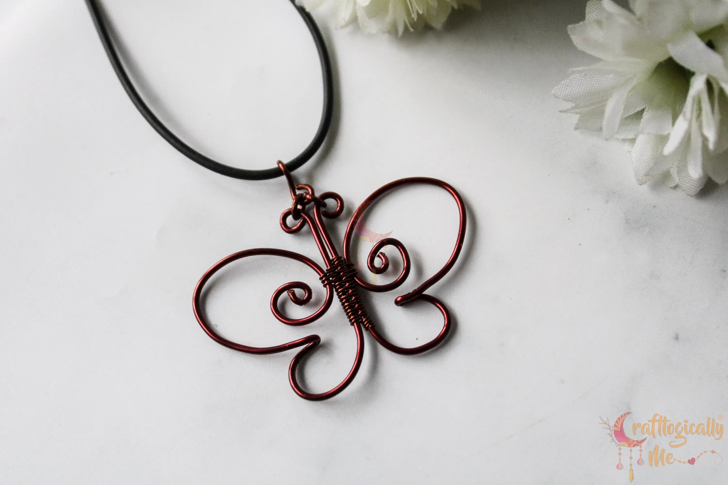 Butterfly Pendant – Handmade Wire Art Jewelry