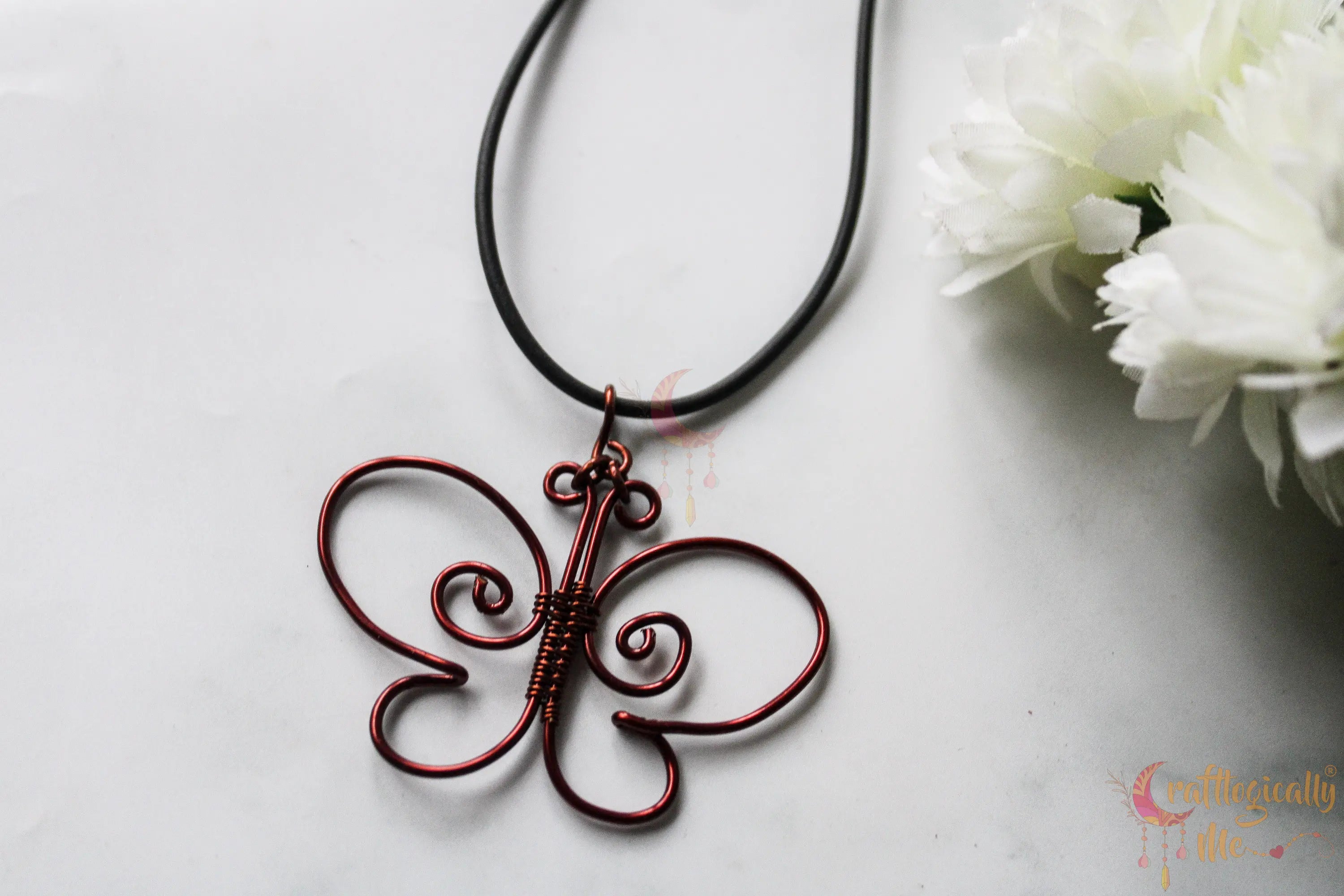 Butterfly Pendant – Handmade Wire Art Jewelry