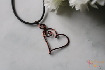 Heart Pendant – Handmade Wire Art Jewelry