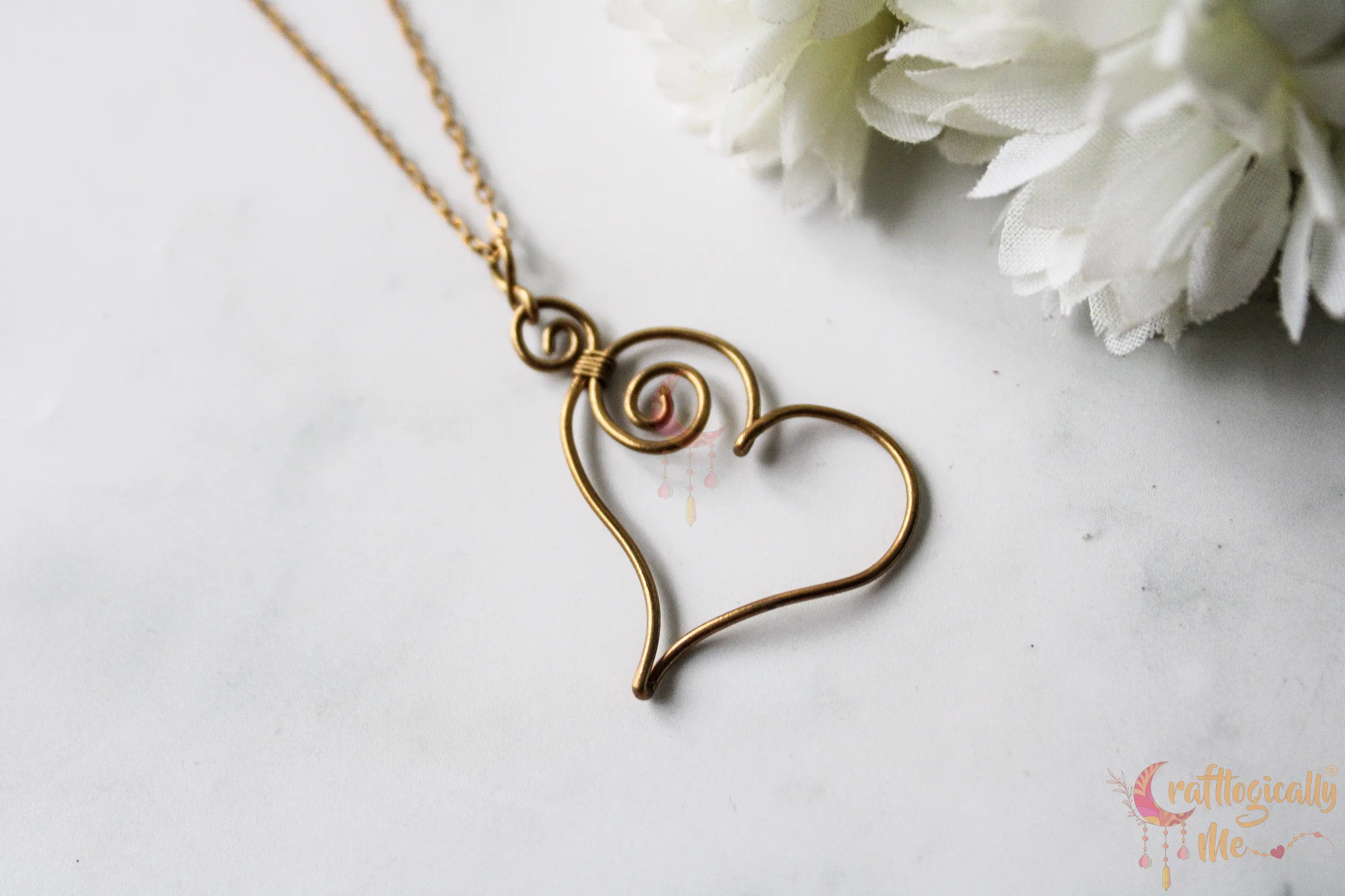 Heart Pendant – Handmade Wire Art Jewelry