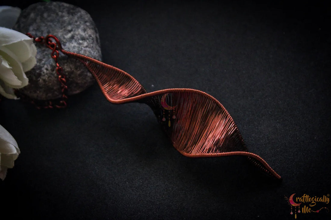 DNA Helix Pendant – Handmade Twisted Wire Art Jewelry