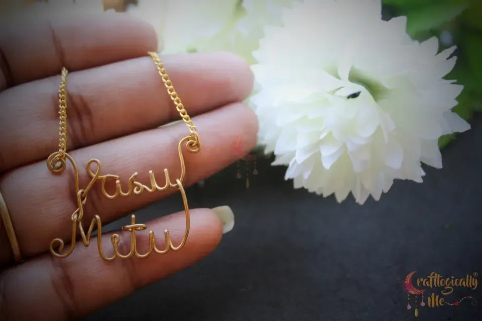 Personalized Wire Name Pendant – Custom Handmade Jewelry